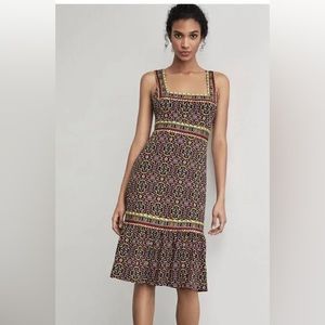 BCBG Aztec Print Square Neck Dress